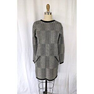 Eva & Claudi Dress Womens Size XS Long Sleeve Wool Linen Blend Knit Short Sheath